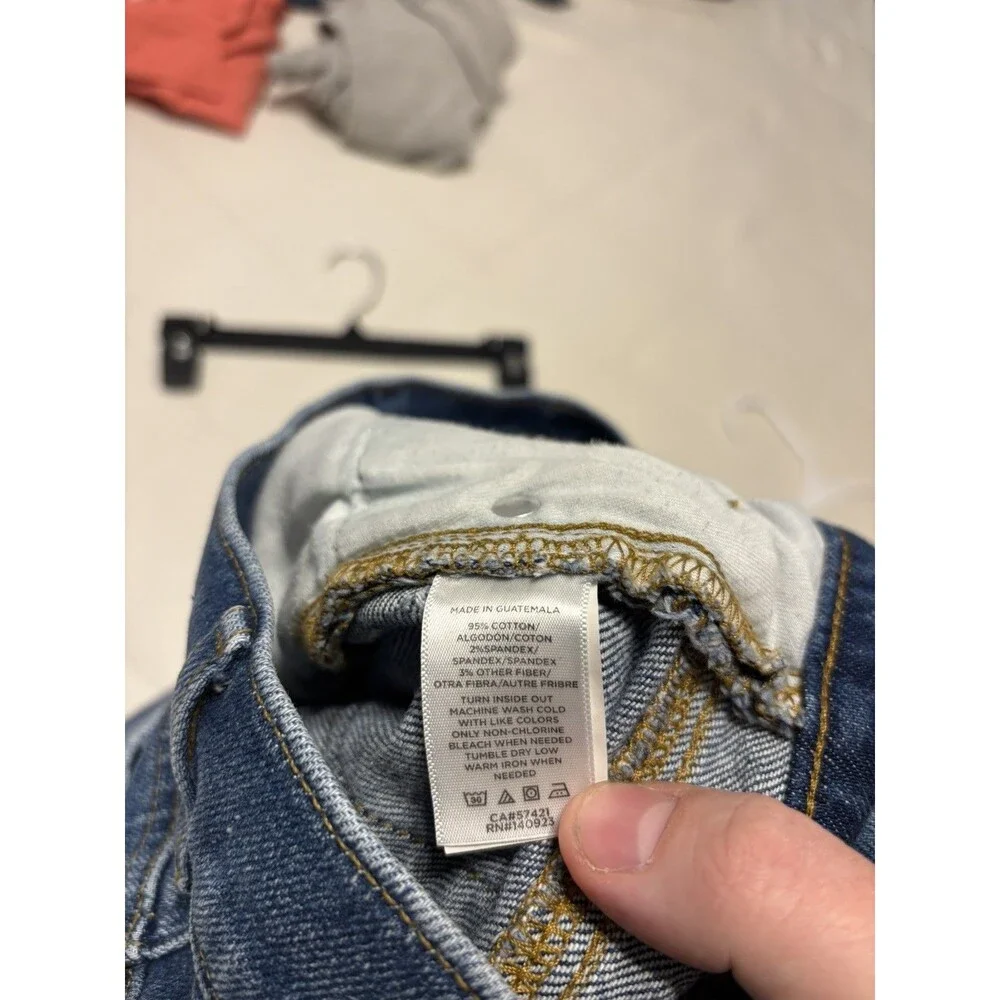 LOFT High Waist Skinny Distressed Blue Denim Jeans Womens Size 25/0 Cotton Jeans - Picture 6 of 6